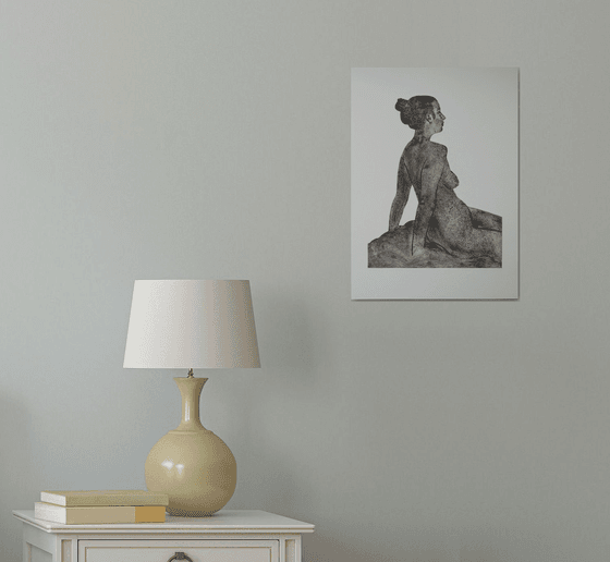 Seated female nude
