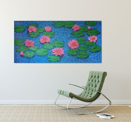 Pond with water lilies