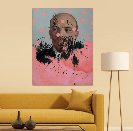 Lenin with Pink Circles