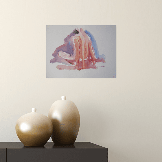 Seated male nude