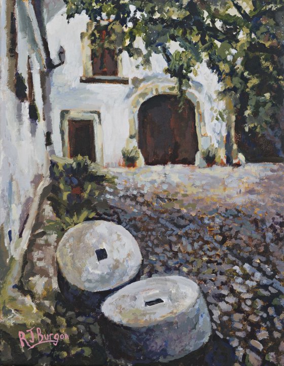 Millstones In The Courtyard At Alfabia