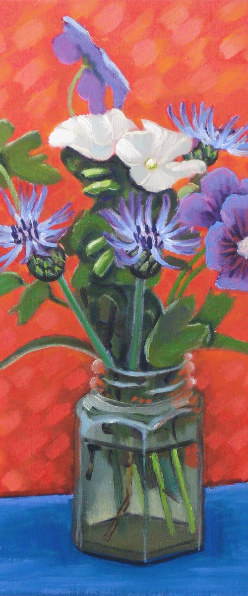 Mixed Flowers in a Jar by Richard Gibson
