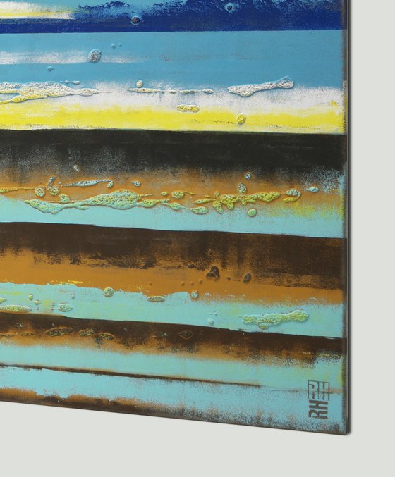 XL Canvas - Sea View Landscape - Abstract Large Painting - Ronald Hunter - 21J