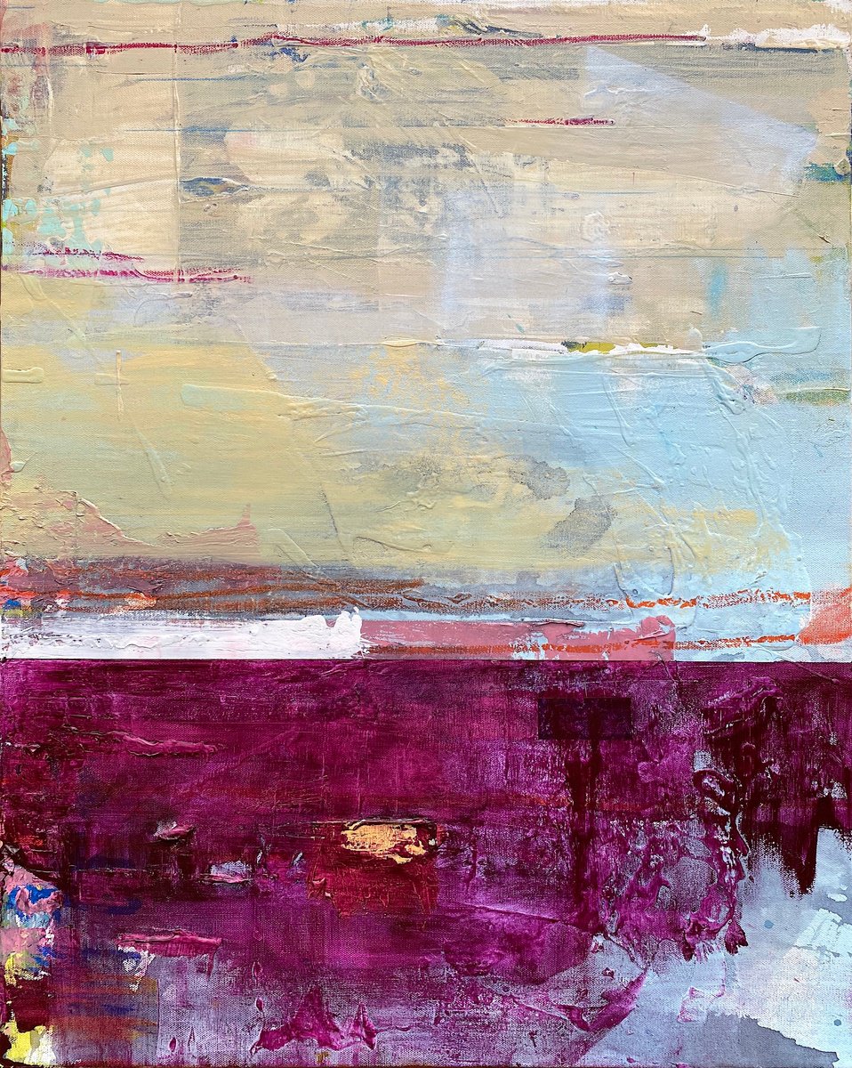 Abstract Landscape Acrylic Painting By Jason Forcier, 24 X 30, Gourmet, Original Artwork