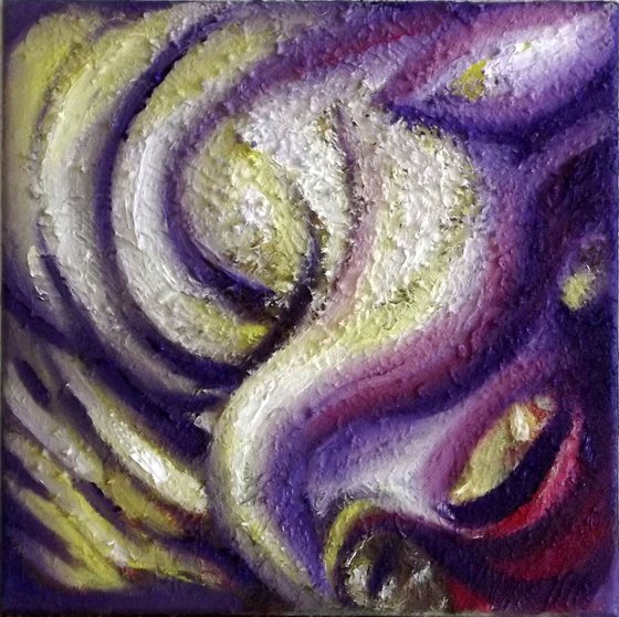 WAVES OF SPIRITS - Motion Abstract Painting - 30x30 cm