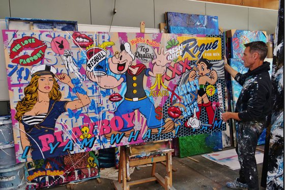 I Yam Popeye 240cm x 120cm Popeye Urban Pop Art