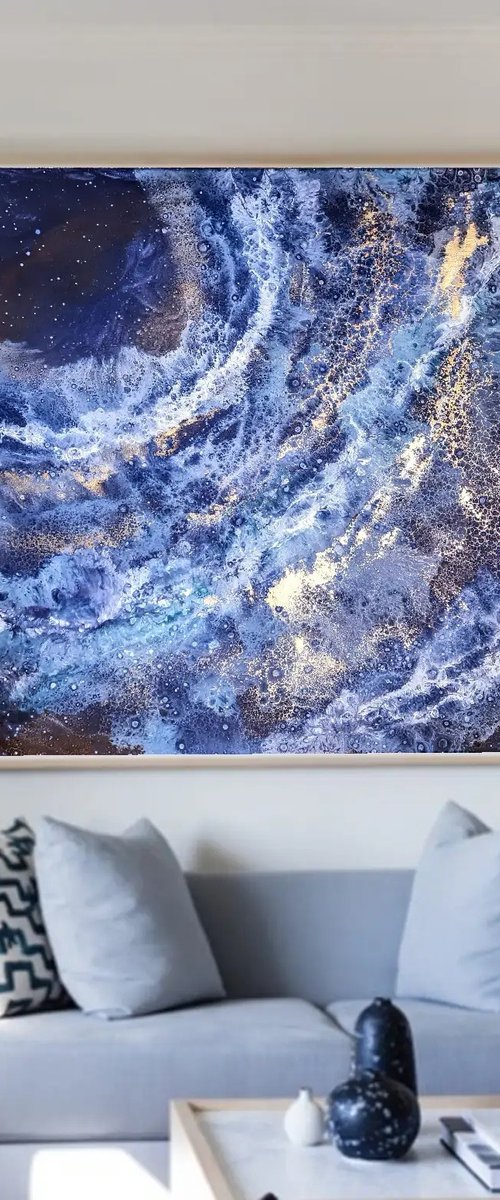 Purple Rain (91x91cm) by Eleni Denart