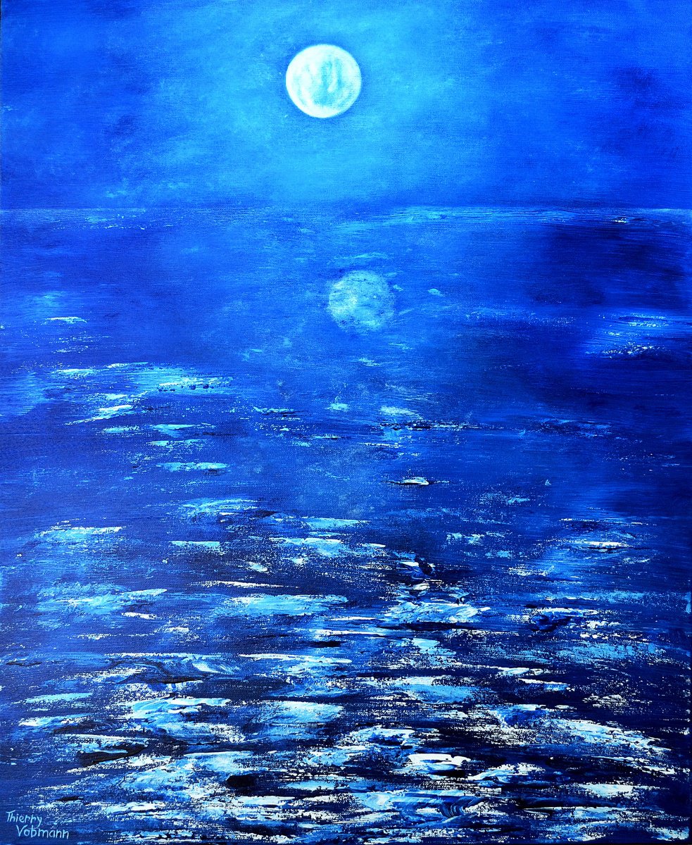 Magical full moon by Thierry Vobmann. Abstract .