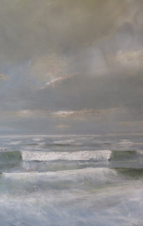 Rough Sea at Scarborough by Malcolm Ludvigsen