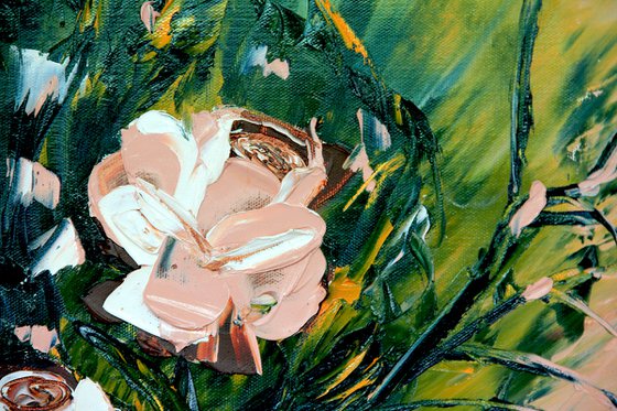Rose on canvas Painting new zealand art