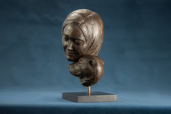 Portrait of Dog and Woman BR