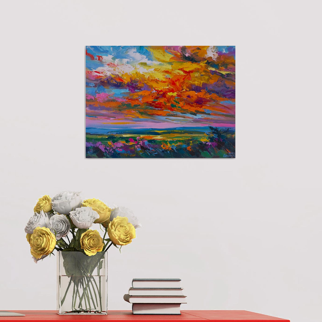アート・デザイン・音楽 Rapport with the Landscape: Works by Amazon.com: Art Factory Abstract Modern Art Tree Landscape