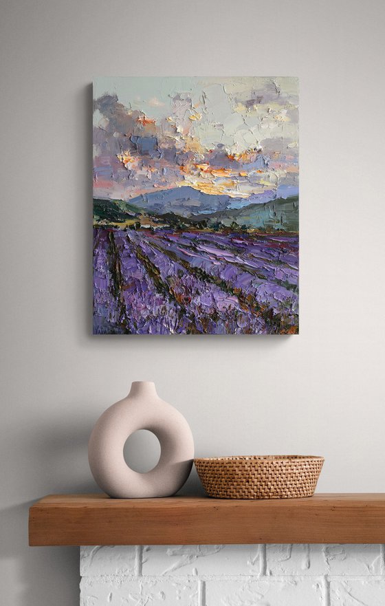 Lavender Field at Sunset