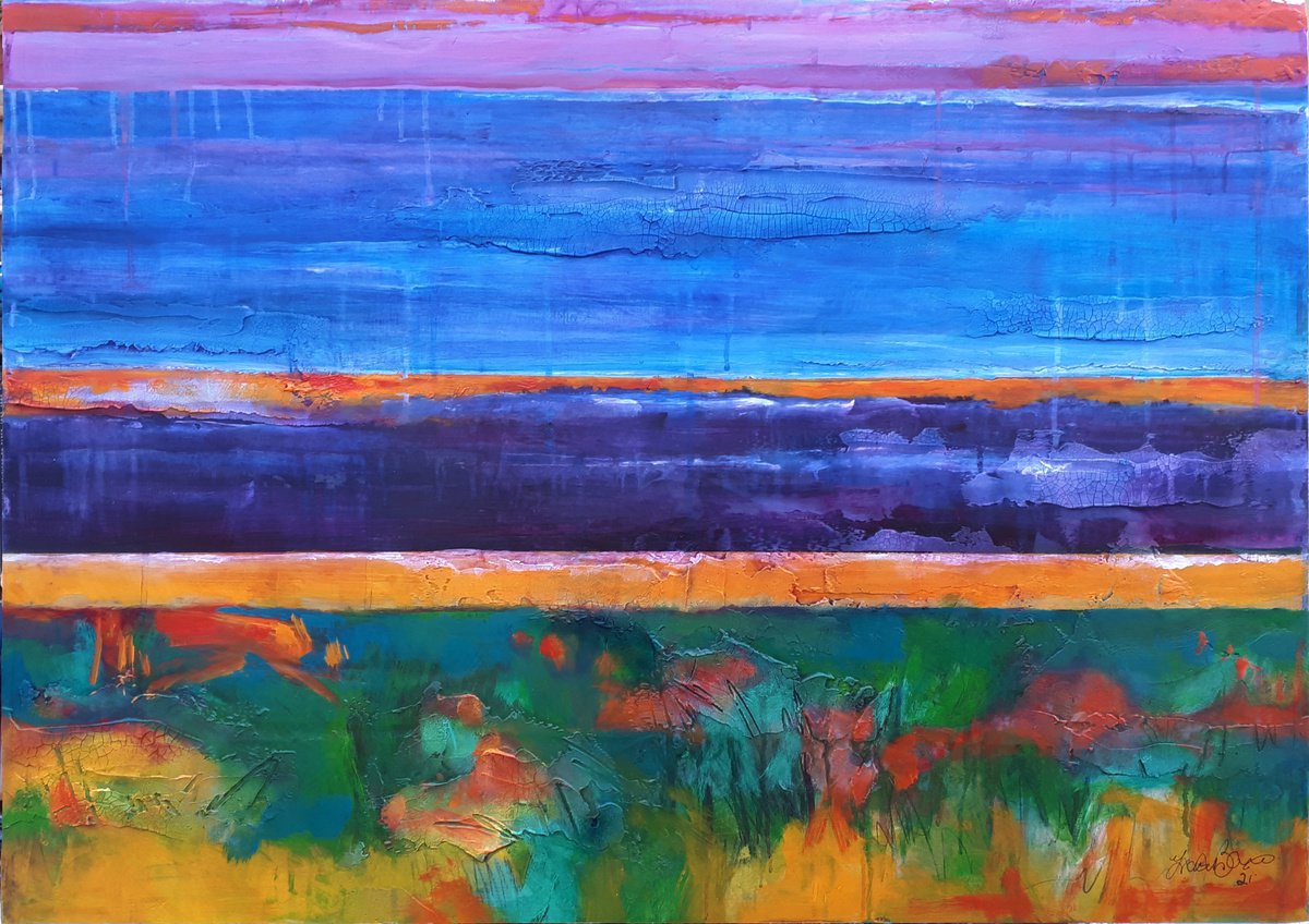  Feel Flow By Frank Barnes, 37 X 27, Artwork For Sale On Artfinder