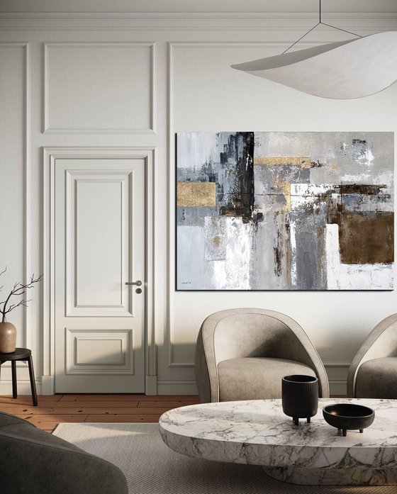 Structured Radiance. Beige Grey Gold