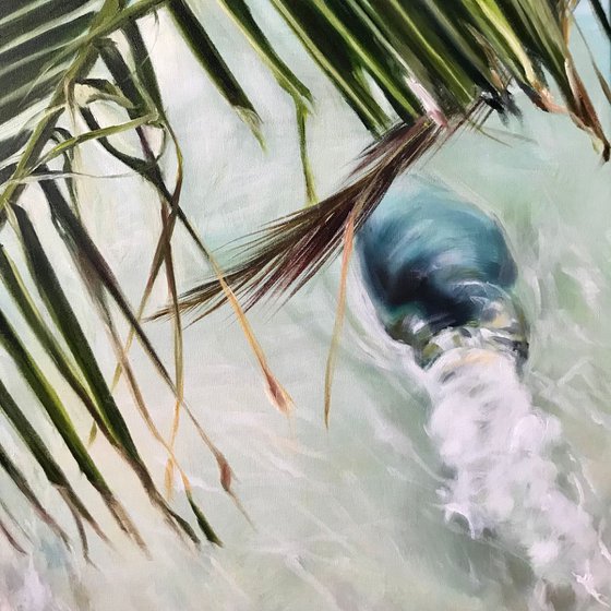 Sea scape oil painting "A piece of paradise" 70*100 cm