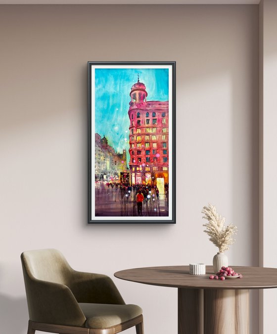 Evening walk in Madrid