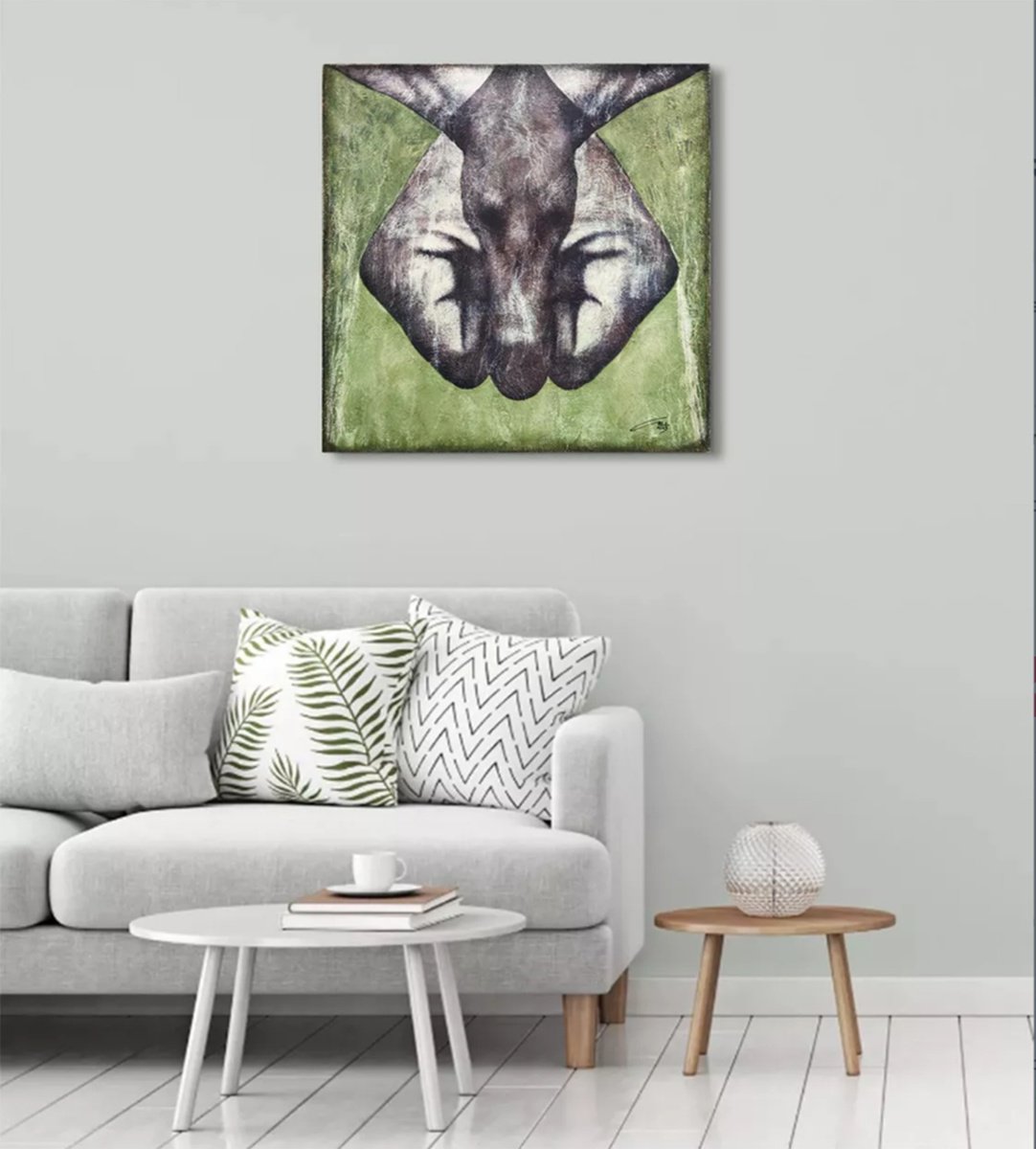 Urban And Pop Abstract Painting By Gill Gilberto Borghesi, 31 X 31, Eclipse Of Forces., Original Artwork