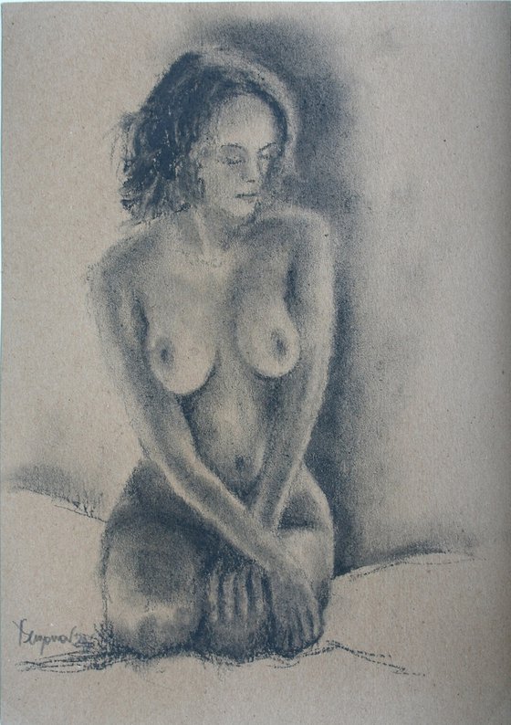 Female Figure 31 Charcoal Sketch