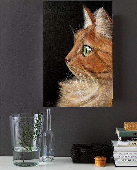 Realistic Portrait a ginger Cat