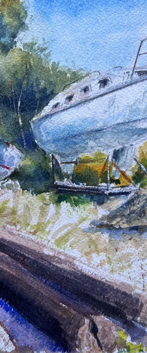 Boatyard, Keyport Towers Marina by Jimmy Leslie