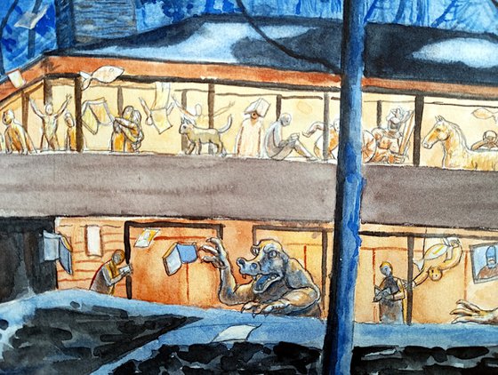 Wise men fight monsters at ground floor