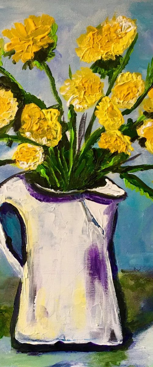 still life with dandelions by Olga Koval