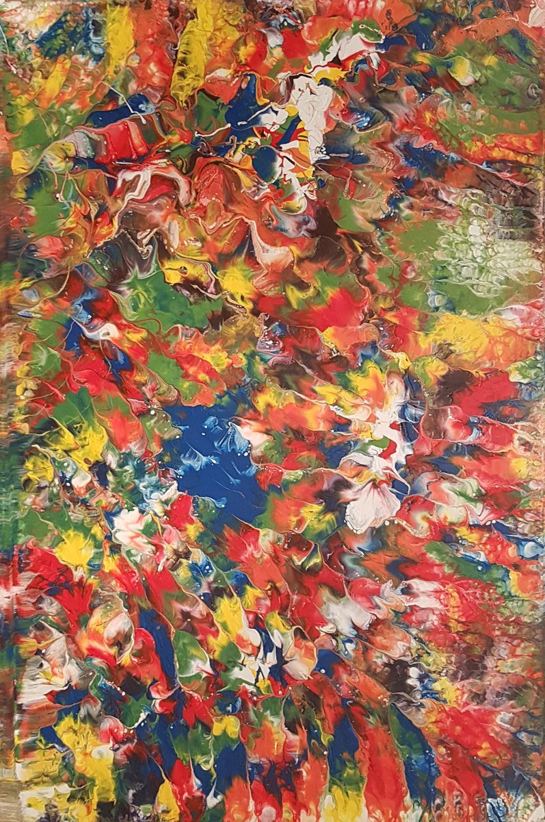 Geometric Abstract Acrylic Painting By Alexandra Romano, 32 X 48, Euphoria Ii, Original Artwork