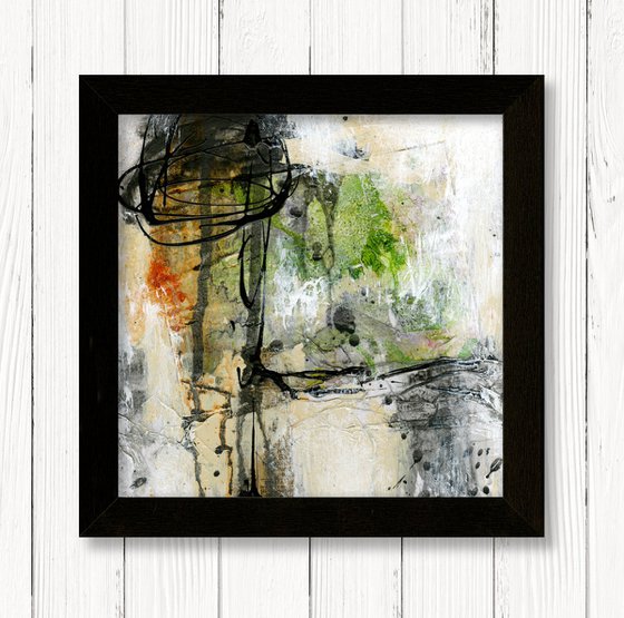 Rituals In Abstract 9 - Framed Mixed Media Abstract Art by Kathy Morton Stanion