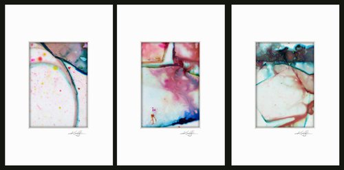 Abstract Collection 2 - 3 Small Matted paintings by Kathy Morton Stanion by Kathy Morton Stanion