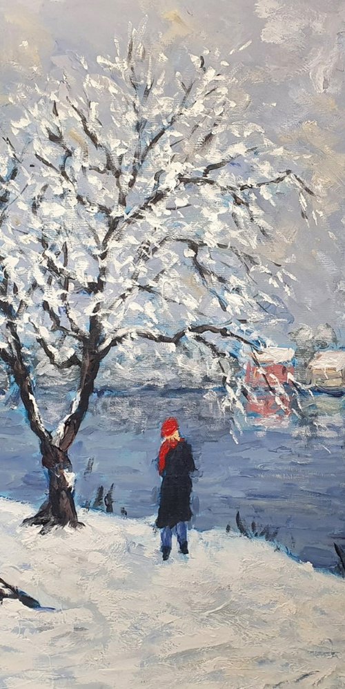 snow by the river III by Colin Ross Jack