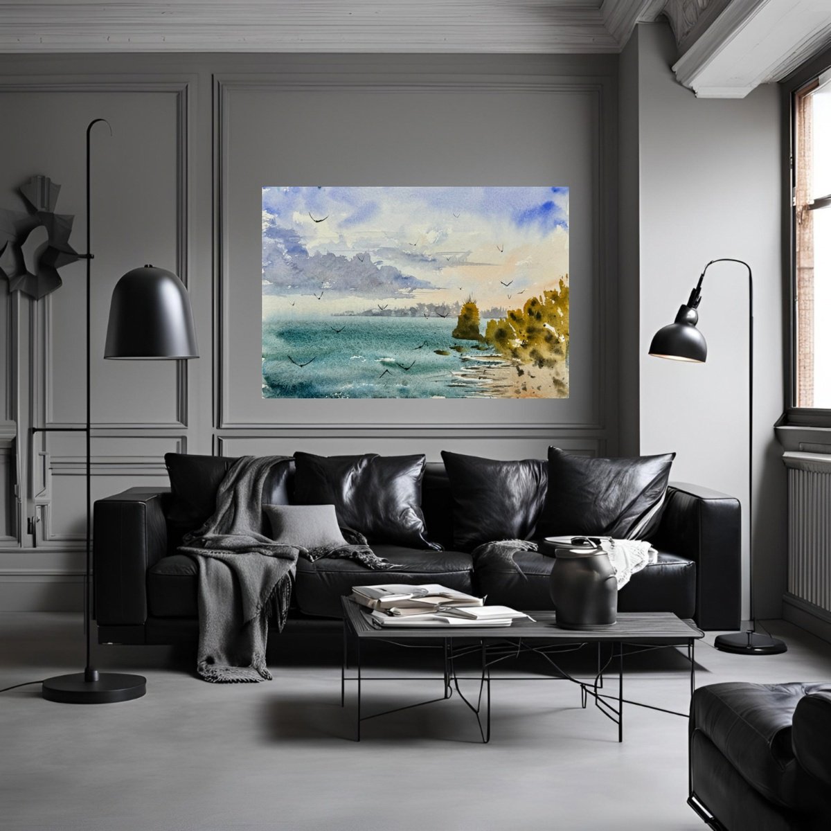 Etude Seascape with seagulls by Yuliia Sharapova