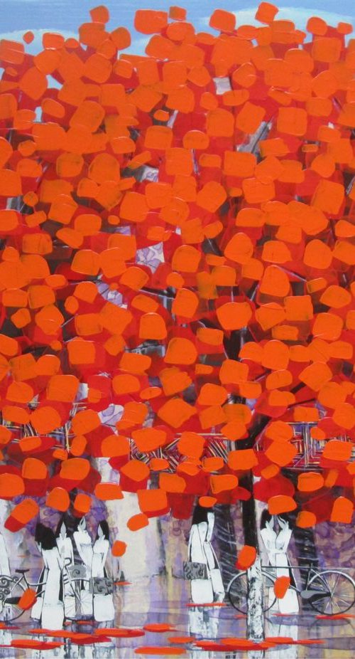 Season of orange leaves #1 by Xuan Khanh Nguyen