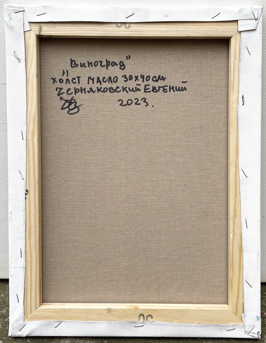 Impressionistic Still Life Oil Painting By Evgeny Chernyakovsky, 12 X 16, Grape, Original Artwork