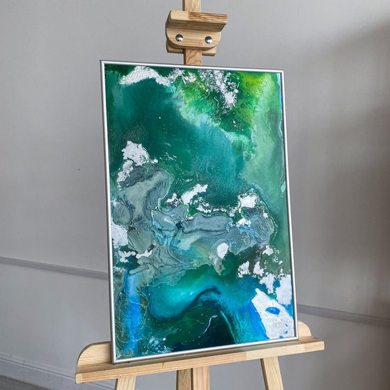 Emerald Ocean – Green Abstract