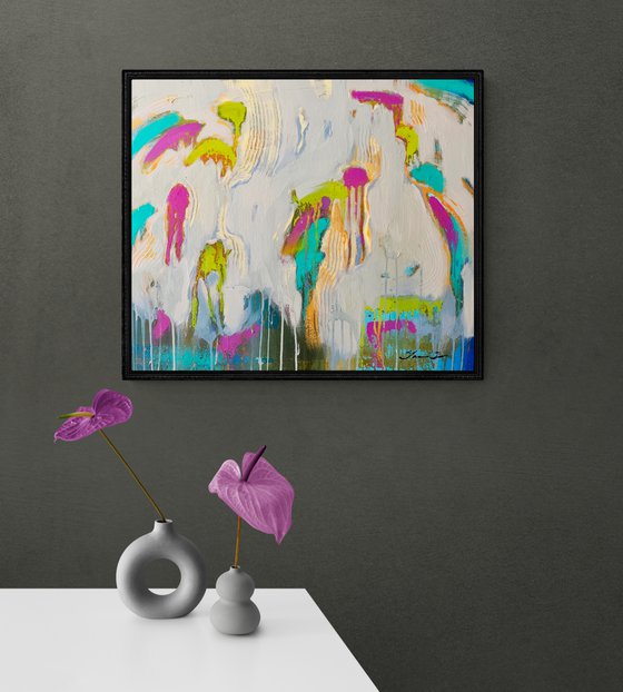 Bright abstract painting - "Spring abstract" - Abstraction - Spray paint abstract - Street art