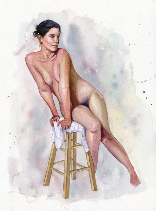 Nude woman sketch by Tetiana Koda