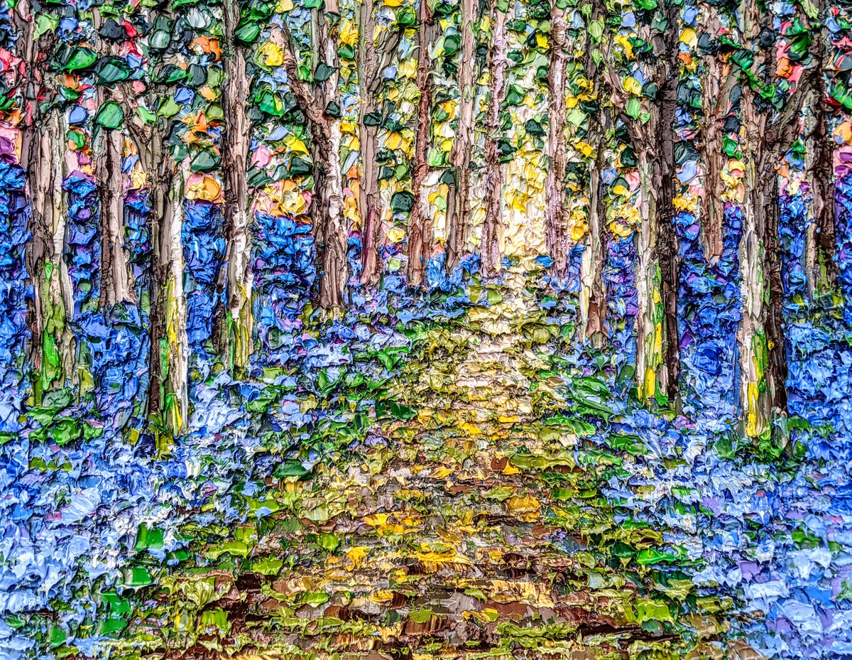 Bluebell valley Oil painting by Paige Castile Artfinder