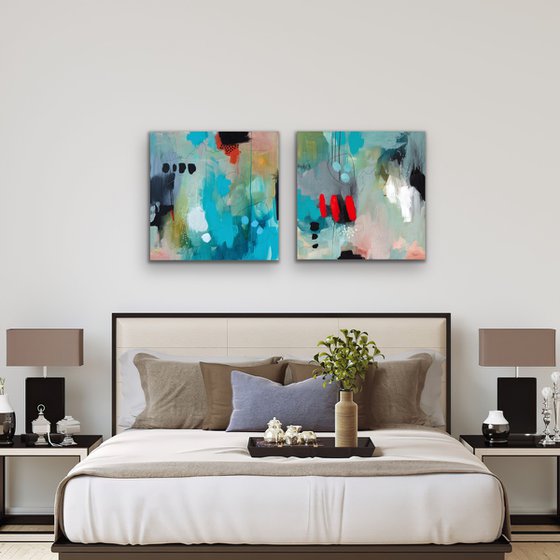 Fragrance d'automne - Original expressive abstract on canvas - Ready to hang