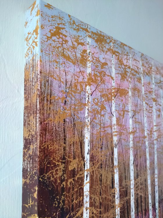 Gold and Rose Forest Light