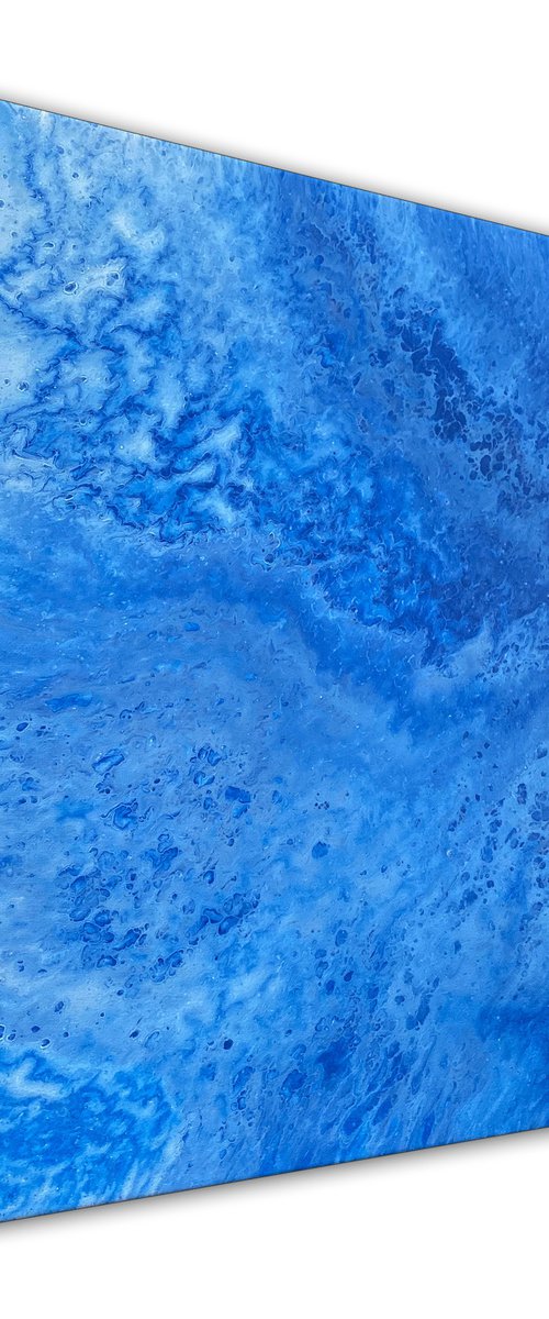 "Sky Splitting" - FREE USA SHIPPING - Original Abstract PMS Fluid Acrylic Painting - 16 x 20 inches by Preston M. Smith (PMS)