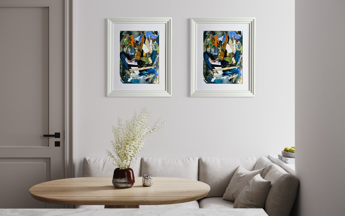 Abstract paintings I&II by Maria Esmar