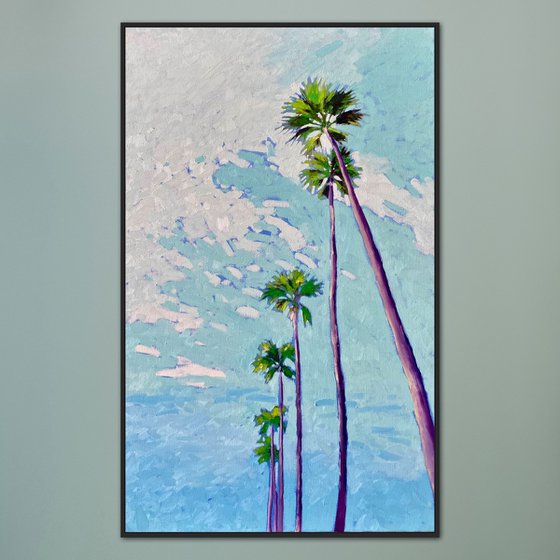 Vanilla sky with palms 32-20in