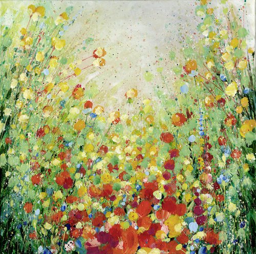 A Summer Story 2 - Floral Painting by Kathy Morton Stanion by Kathy Morton Stanion