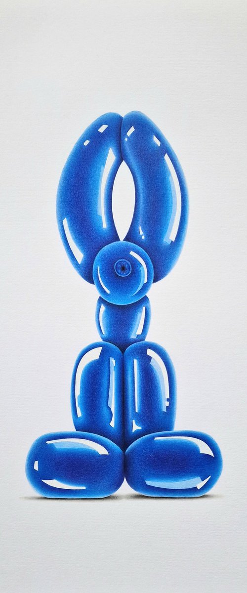 Blue Balloon Bunny by Daniel Shipton