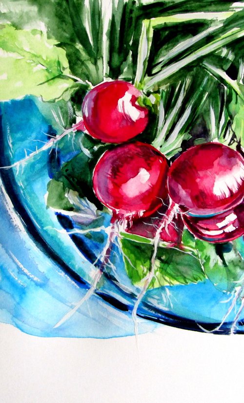 Still life with radish by Kovács Anna Brigitta