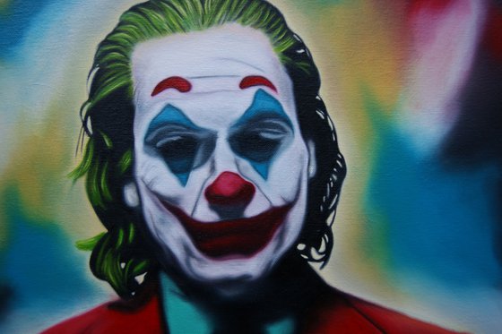 Joker ( on canvas ) Free Shipping