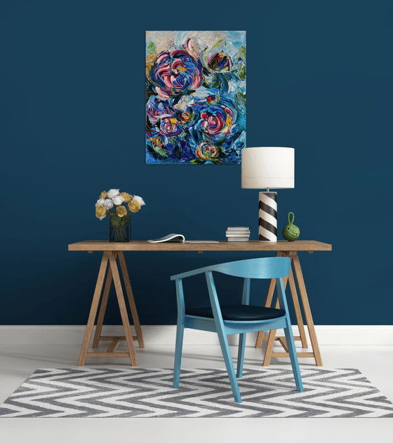 Vibrant Cosmic Bloom Art