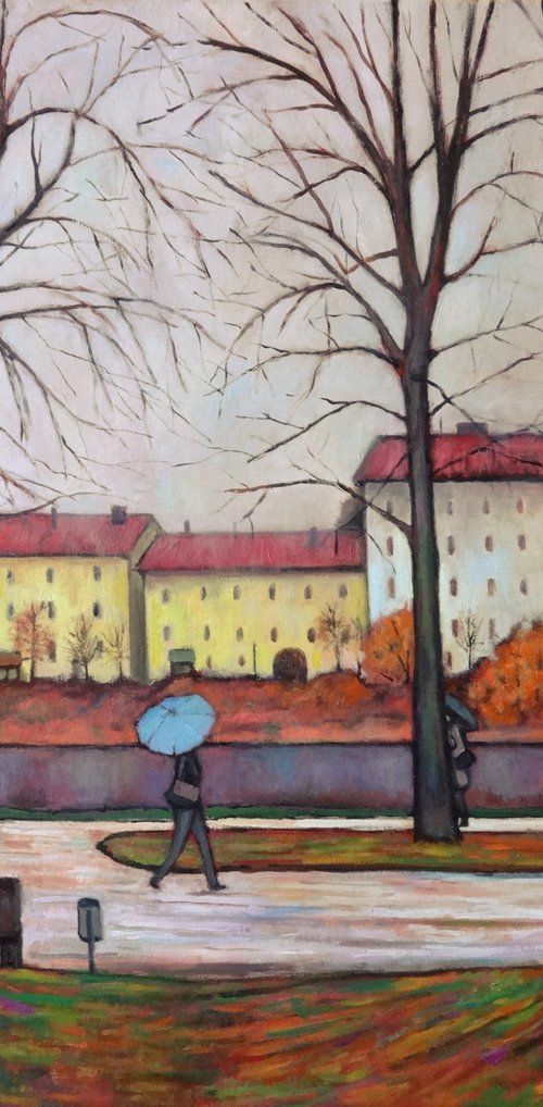 Walking in the rain by Massimiliano Ligabue