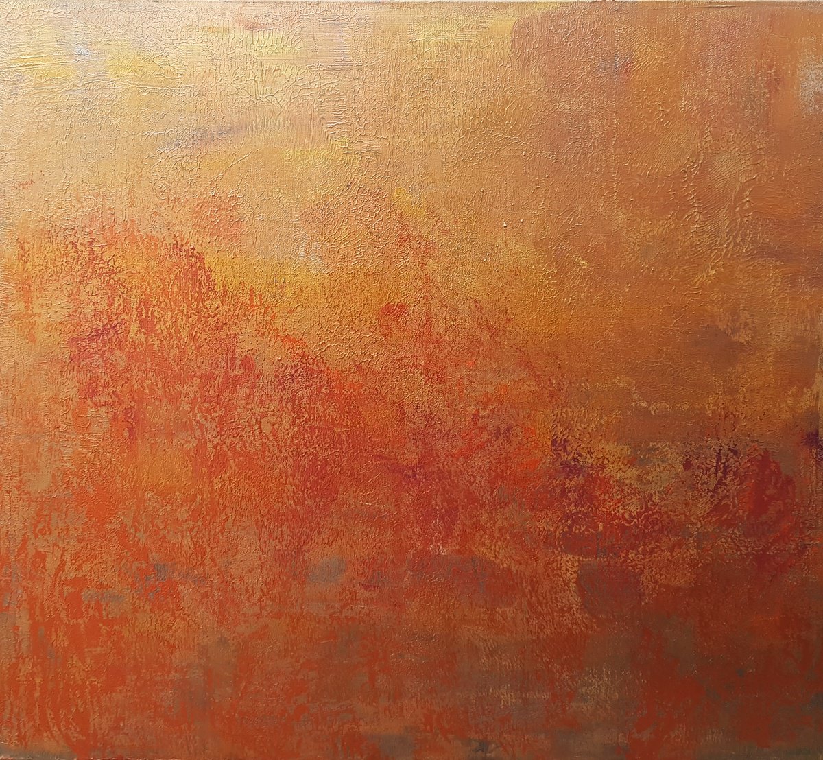 Abstract Acrylic Painting By Ivana Olbricht, 43 X 39, Late November, Original Artwork